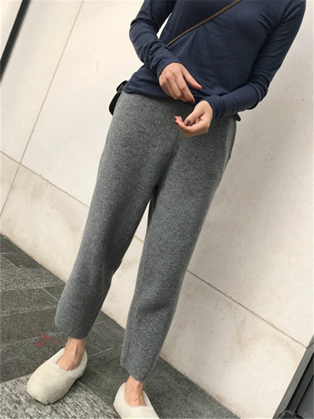 大人カジュアル ニットパンツ ウエストゴム カジュアルパンツ レディース 秋冬 きれいめ 清楚系 高見え シンプル ボトムス デイリー 着回し デート Ptnym3433 Shop Suba