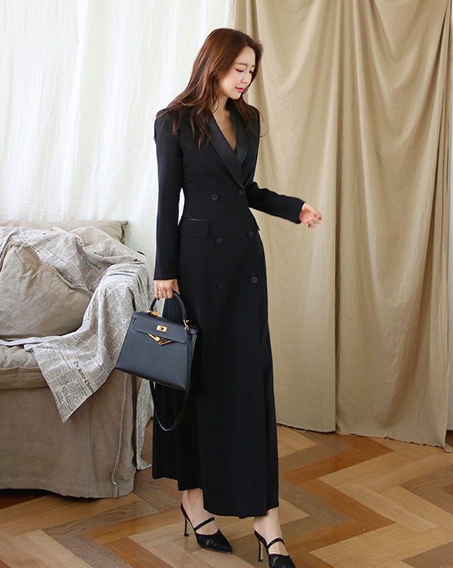 ワンピース ワンピ ロングワンピース ロングワンピ フレアワンピース フレアワンピ ロング丈 マキシ丈 Vネック カシュクール ダブルブレスト 長袖 パフスリーブ 袖あり 無地 Aライン 大人可愛い フォーマル セクシー フェミニン ガーリー こなれ感 シンプル きれいめ 韓国