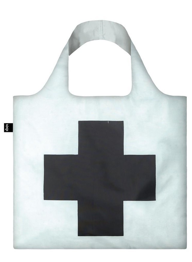 LOQI エコバッグ Malevich Black Cross Tote Bag