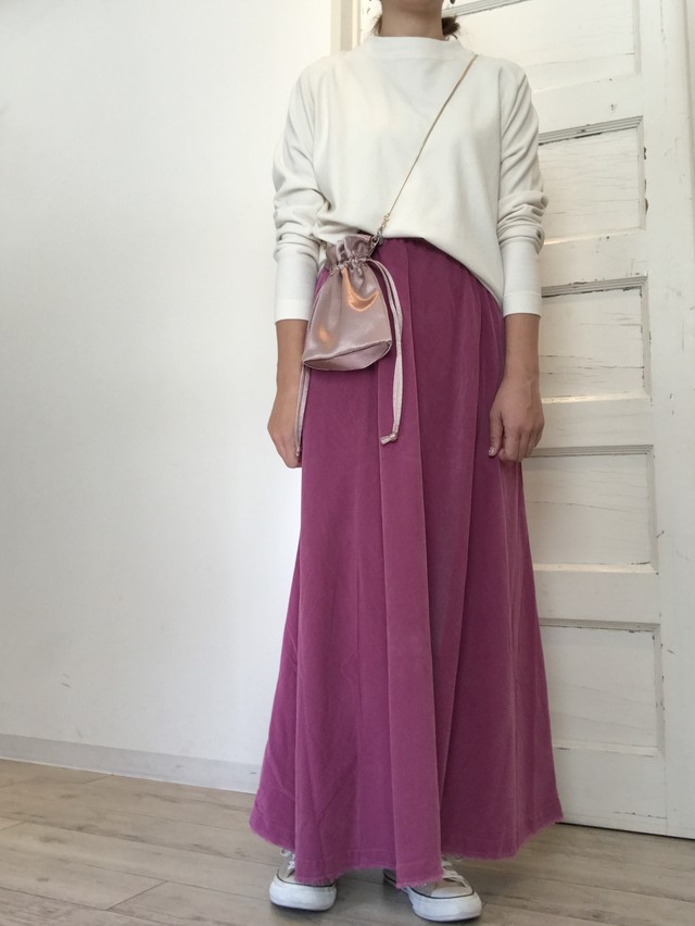 Flamingo Firm ライトコーデュロイロングスカート 大人カジュアル ママコーデ トレンドファッション 通販 Brownsugar