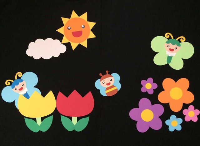 春の壁面装飾 春のお花の蜜もうまそうだ Kobito