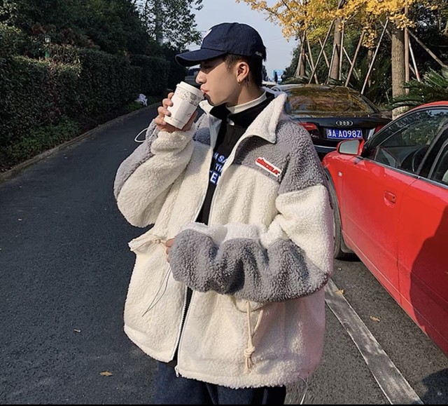 韓国ファッション 韓国 もこもこ ボアジャケット コート 冬 コーデ ブルゾン Street Xxx