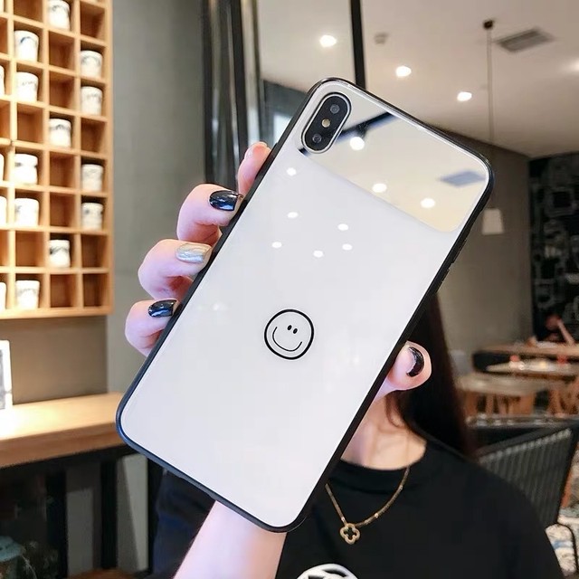 ニコちゃん ミラー付き Iphoneケース スマホケース スマホカバー アイフォンケース Iphonex Iphonexr スマイリー 鏡 Ashop Iphoneケース アクセサリー ファッション