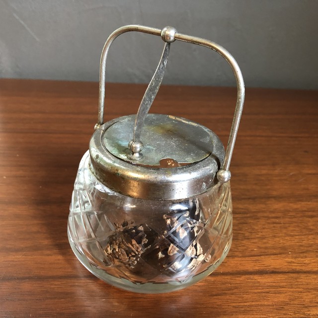 ガラスのシュガーポット ちいさな古道具屋さん Snooze