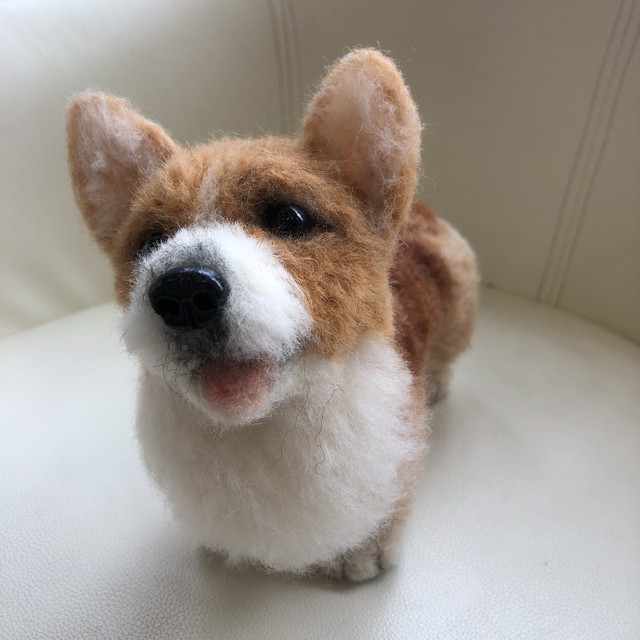 羊毛フェルト コーギー 犬 Felt Art Prime