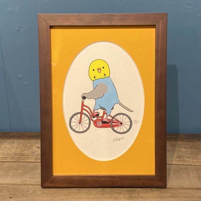 【オグチヨーコ】原画「前見て!前(セキセイ)」