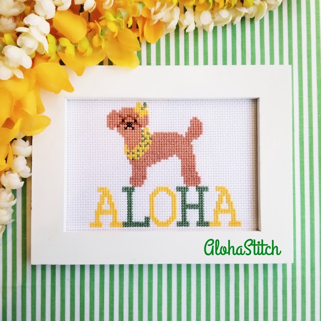 図案 トイプードル Aloha Stitch クロスステッチのお店