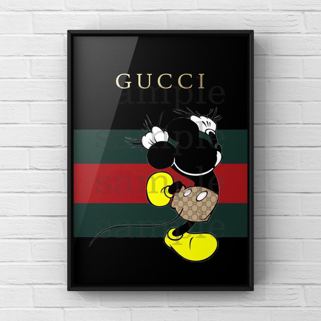 1294 Gucci ミッキーマウス アートポスター Sena S Artgallery オマージュ アートポスター