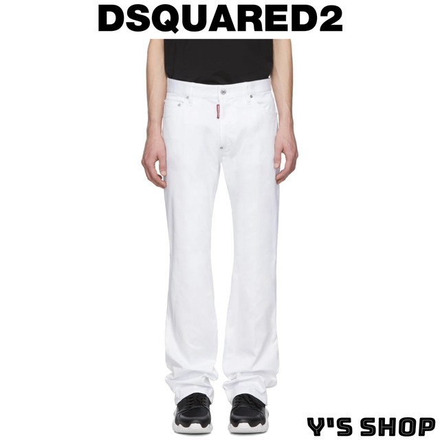 ディースクエアード Dsquared2 デニム パンツ ジーンズ ブーツカット メンズ ホワイト 正規品 ワイズshop