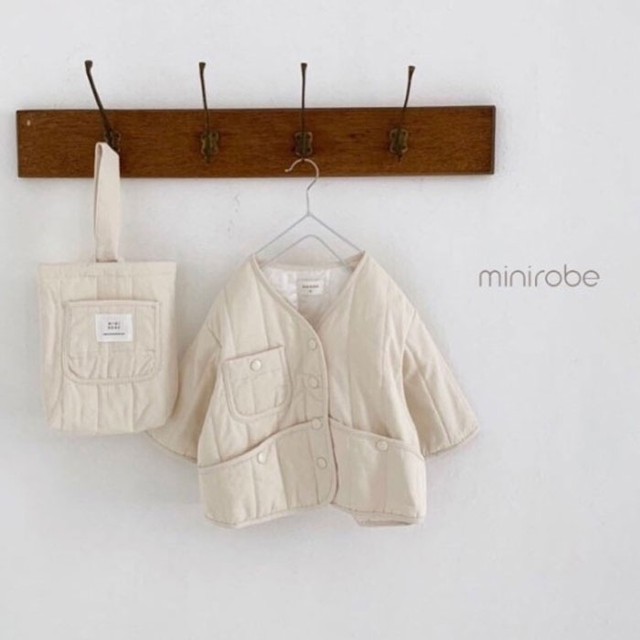 韓国子供服 即納 Minirobe ミニロブ アウター キルティング バッグ Set シンプルでナチュラルテイストの海外子供服legriche レグリシェ シンプルでナチュラルテイストの海外子供服 Legriche レグリシェ