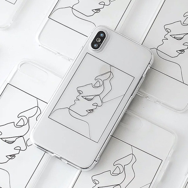 Iphone ケース 韓国 シンプルイラスト デザイン モチーフ 個性的