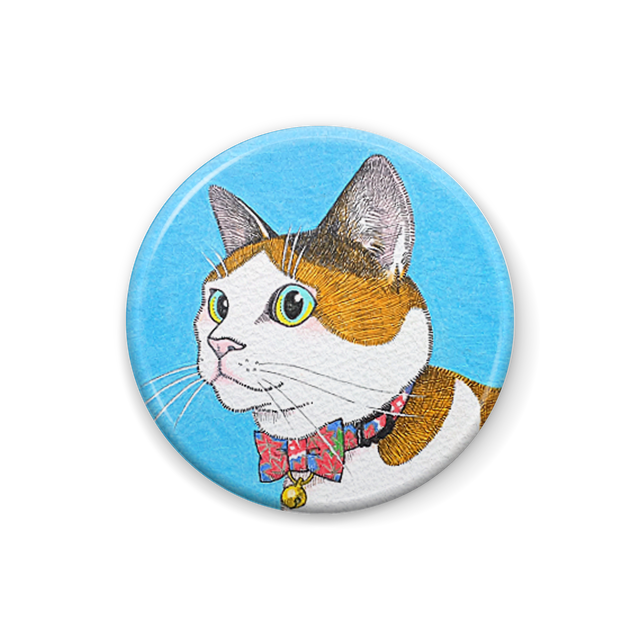 三毛猫 缶バッジ Atelier Meico