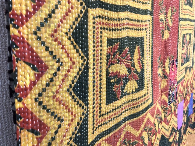 壁紙のように美しいラリーキルト カンタ刺繍 刺し子 エスニック パッチワーク ハンドメイド Billeequilt