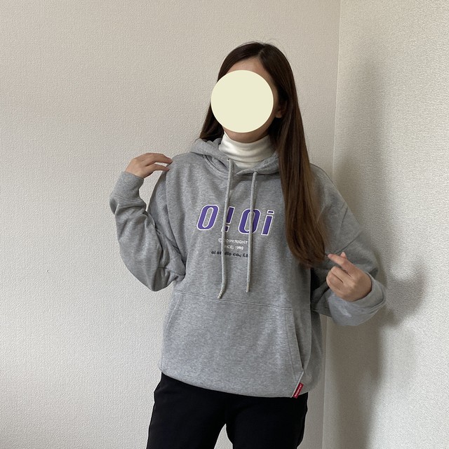 Oioi Korea 5252 By Oioi Signature Hoodie Wn347 韓国ファッション シンプル ナチュラル トレンド 韓国ブランド ロゴ オアイオアイ オイオイ Wiing 韓国ファッション