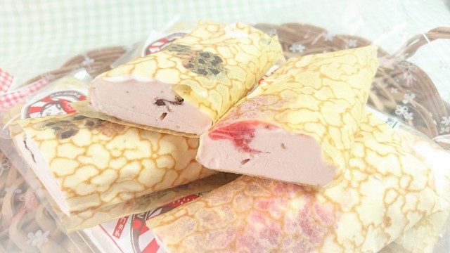 キンド酵素栽培で作った いちごクレープアイス いちごソース パリパリチョコ 12個 Nakayama Farm Kasakoya