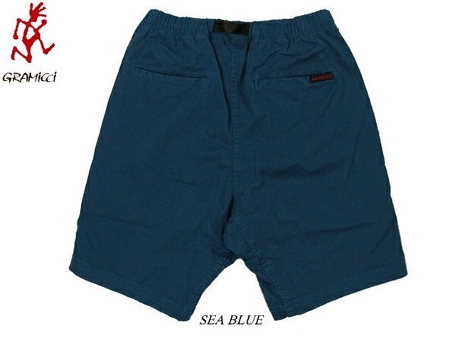グラミチ Gramicci 15春夏新作 正規代理店商品 ストレッチ ツイル ナロー ジッパー ショートパンツ Sea Blue より穿きやすく 動きやすさを求めた スタイリッシュな1本 Gramicci Narrow Short Pants Clipclop