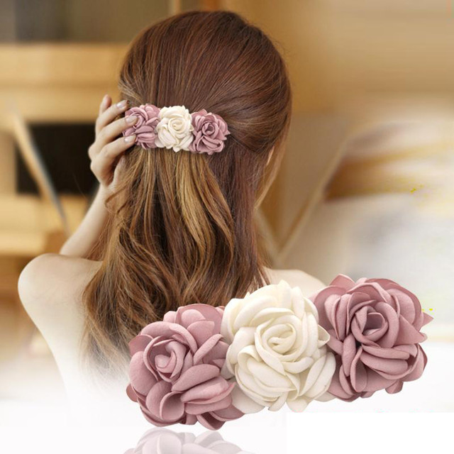 お取り寄せ商品 バレッタ ヘアアクセサリー ヘアピン ヘアクリップ 薔薇 バラ 花 ゴージャス お洒落 大人 Candy Melts