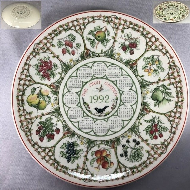 ウェッジウッド1992カレンダーフルーツガーデンプレートt1954 和食器 洋食器 昭和レトロ品販売 リサイクル通販サイトフリマート