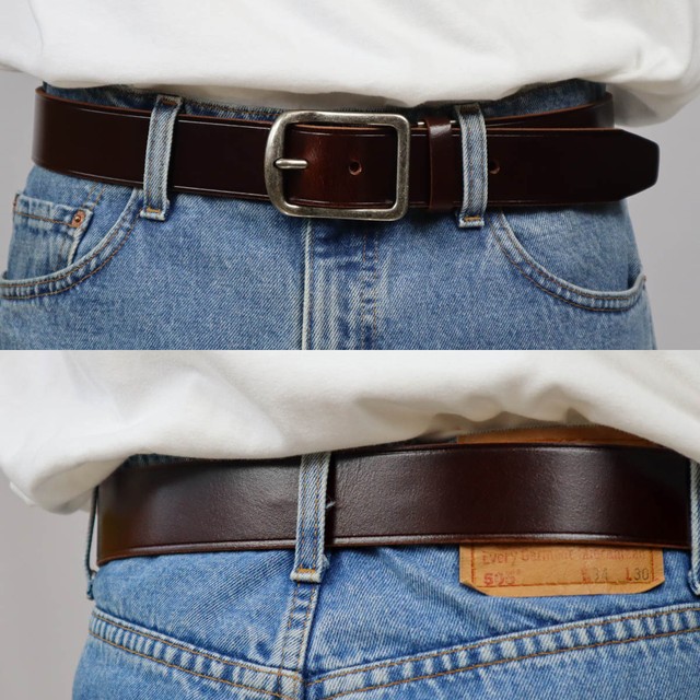 Levi S 本革レザーベルト ギャリソンベルト Leather Belt 国内正規品 リーバイス デカバックル 帯4ｍｍ 父の日 アメカジ カジュアル Digred