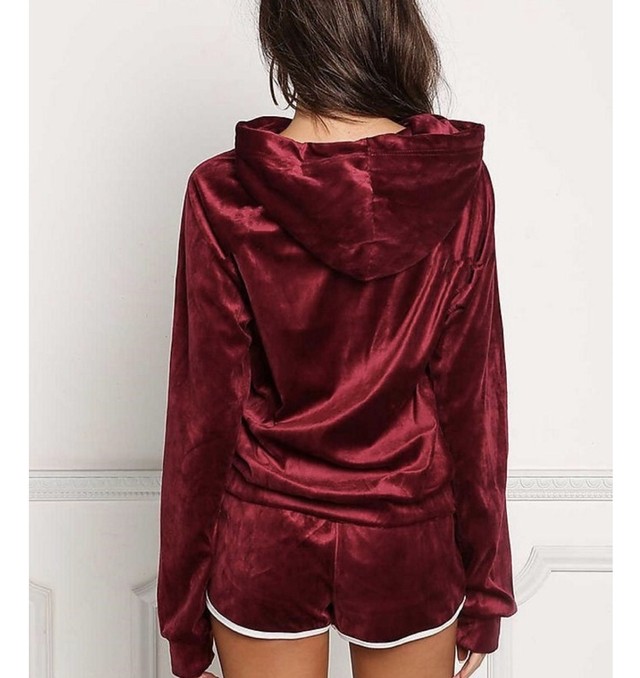 Su9 大人気 送料無料 ベロアパーカー ショーパンセットアップ Maile