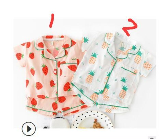 全2色 フルーツ 柄 いちご パイン シャツ パンツ セットアップ 女の子 半袖 カジュアル Bn9 Berceau Select Shop ベルソー セレクトショップ キッズ 親子ペアetc