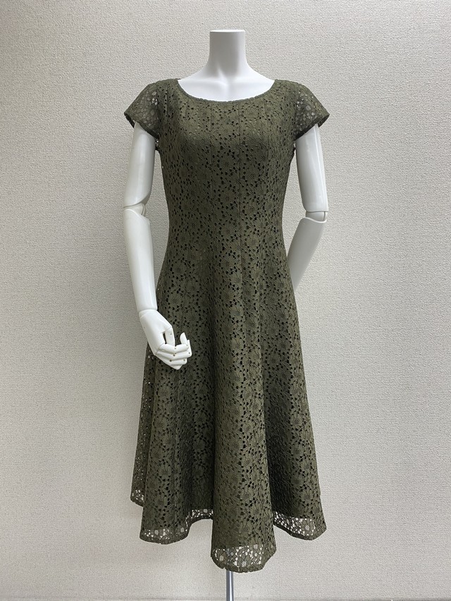 No 11 109 総レース花柄ロングフィット フレアーワンピース ファブリス Fabrice