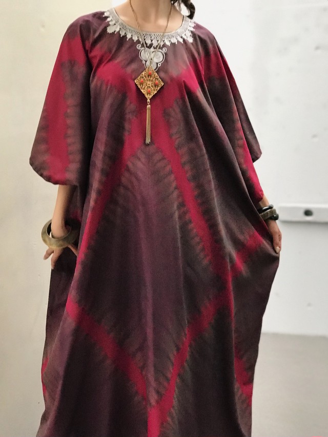 70s Egypt Black Embroidery Dress ヴィンテージ エジプト ブラック 刺繍 ワンピース Riyad Vintage Shop