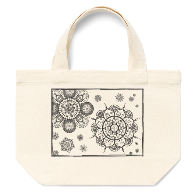 開運 龍体文字 曼荼羅アート 龍華シリーズ トートバッグ Lサイズ 龍体文字 曼荼羅 筆文字のお店 Pond Field House ポンド フィールド ハウス