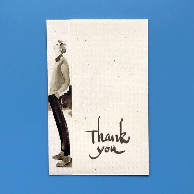 サンキューカード 男性イラスト ３枚組 Samille さみぃゆ Online Shop