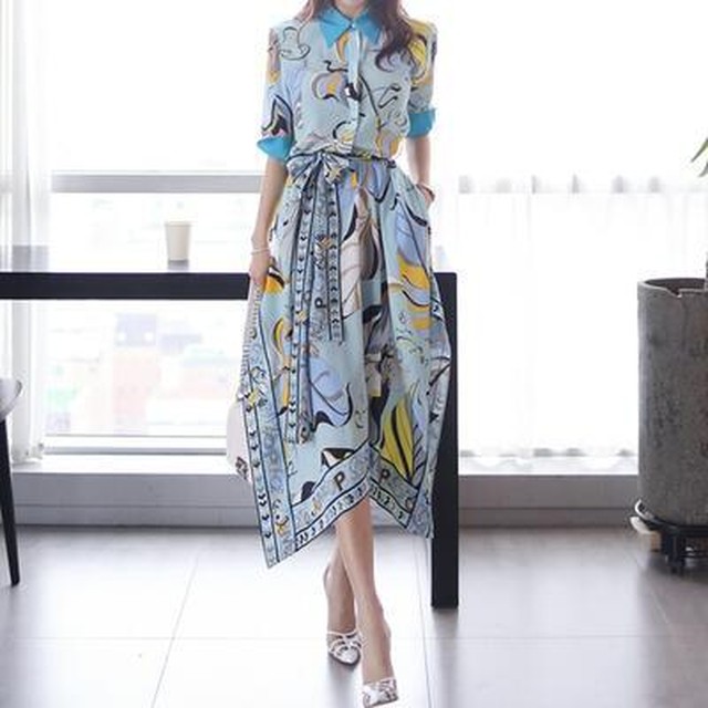 大きいサイズ Xl お呼ばれ コーデ 結婚式 二次会ワンピース ロング カジュアル 春 夏 きれいめ 袖あり カジュアル おしゃれ レディース ミモレ丈 かっこいい ワンピ ドレス シフォン シャツワンピ 5分袖 可愛い エレガント ウエストリボン 春夏 秋 リゾート 女子会 ライト