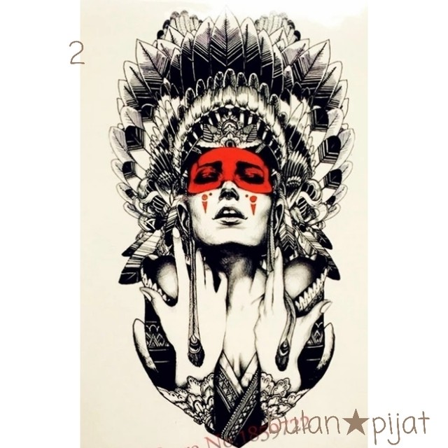 大きい タトゥーシール 消える痛くないシールタイプのボディペイント 大人の天然石 アクセサリー材料パーツshop ぶらんぴじゃっと