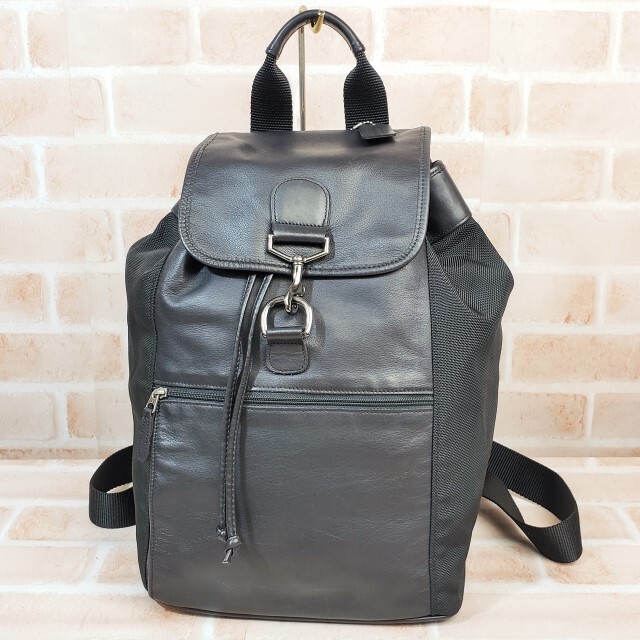 オールドコーチ Usa製 メンズデザイン リュックサック コンビレザー ナイロン ブラック ok Gypsophila