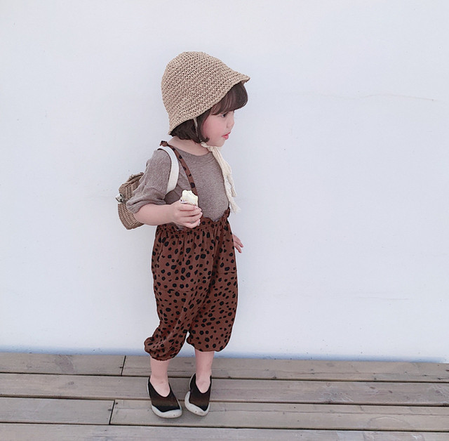 パンツ ヒョウ柄 レオパード柄 アニマル柄 アニマルプリント アニマル サロペット サスペンダー付き サスペンダー サルエルパンツ カバーオール 個性的 豹柄 レオパード 2way 女の子 男の子 子供服 子供 ユニセックス 人気 ゆったり ロング丈 春夏 春 夏 新作 トレンド お