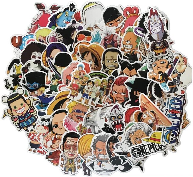 ワンピース 海賊王 60枚 シール ステッカーセット 防水ステッカー ブランド スーツケースステッカー お気に入りのスーツケース ギター 車 バイク 自転車 ヘルメット パソコン 携帯 ノート Bidup