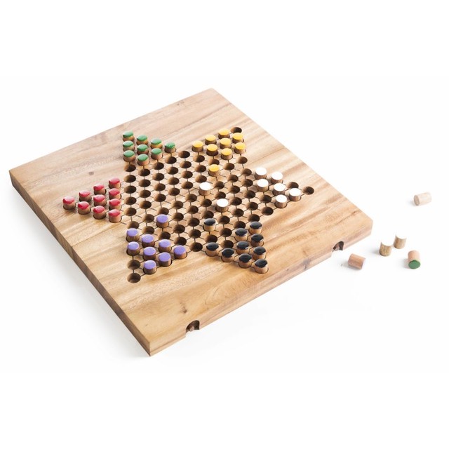 クビヤ ゲームス チャイニーズチェッカー 戦略ボードゲーム 木製 Kubiya Games Chinese Checkers Strategy Board Game Puzzlenyc