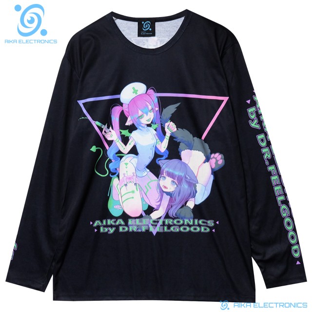 脊骨 Aika Ele ラギギのお注射飼育ロングtシャツ Black Dr Feelgood Aika Electronics