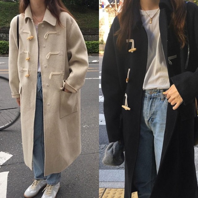 ダッフルコート レディース ロングコート 韓国 ファション 冬服 レディース 冬コート ロングダッフルコート レディース オーバーサイズコート ベージュ ブラック コート 冬アウター レディース 韓国 かわいい コート Vestito