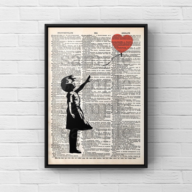 597 バンクシー 赤い風船と少女 オマージュ アートポスター Sena S Artgallery オマージュ アートポスター