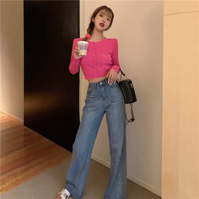 ショート丈カーディガン ラウンドネック ミニ丈 へそ出し セクシー カラバリ豊富 通勤 デート お出かけ Mh1817 Valentina210