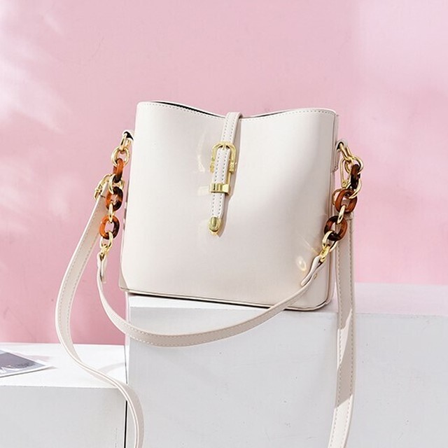 全14色 ショルダーバッグ ハンドバッグ バケットバッグ チェーン 秋 冬 大人可愛い お出かけ デート フェミニン 大人カジュアル トレンド 韓国 Like Fashion プラス