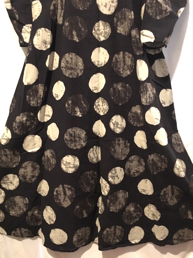 長袖ワンピース ワンピース 個性的 ドット柄 カジュアルファッション 楽チンワンピース スッキリシルエット ゆったりワンピース 体型カバー 長袖 アジアンワンピース アジアン雑貨no 279 アジアン雑貨 Asian Mrk