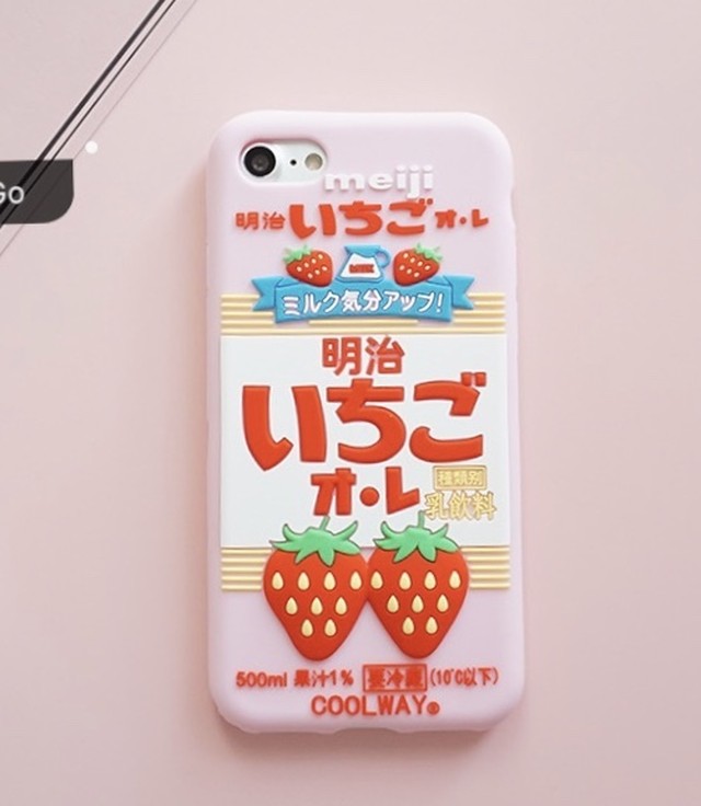 即日発送 いちご オレ Iphone シリコン ケース Umi Shop
