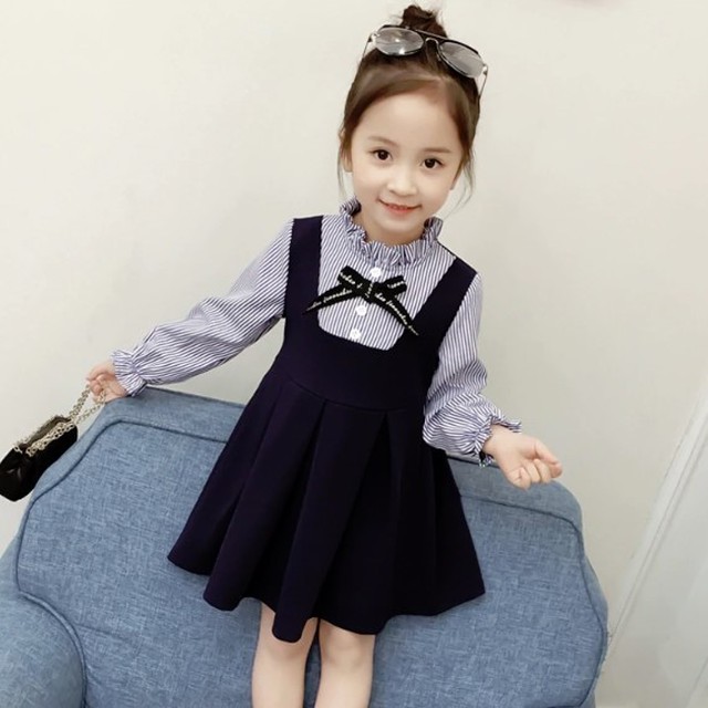 キッズ服 ドレス ストライプ ワンピース ドレス 女の子 春 カジュアル 子供服 B98 Berceau Select Shop ベルソー セレクトショップ キッズ 親子ペアetc