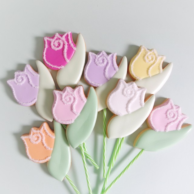 チューリップのアイシングクッキー Francesca Von Sweets