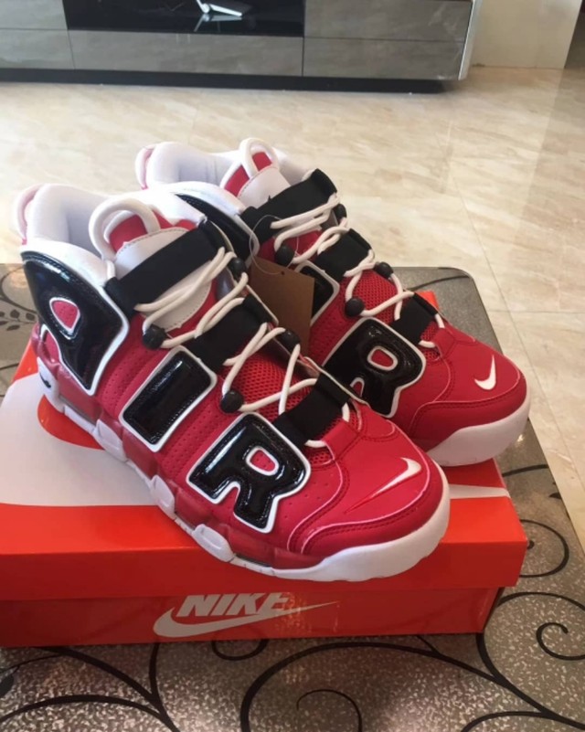 中古品 Nike Air More Uptempo エア モアテン 赤 黒 Love Fashion Shop