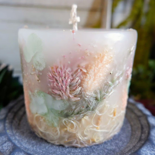 ３dボタニカルキャンドル W イランイラン Atelier44 310brand Flower Green Candle And More