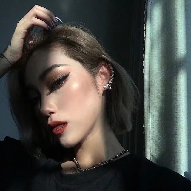 【即納】long star earrings