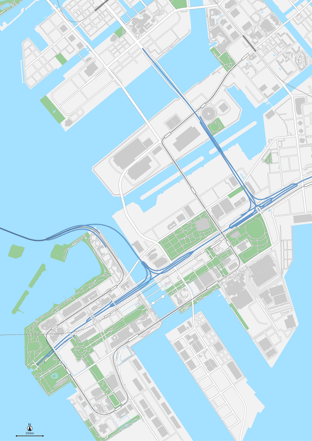東京 豊洲 お台場 イラストレータデータ Eps 日本語 英語 並記版 地図素材をダウンロードにて販売するお店 今八商店