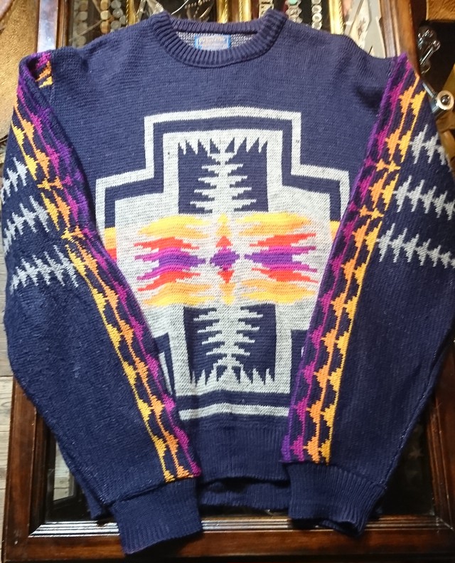 70s Vintage Pendleton Knit ペンドルトン ネイティブ柄 ニット セーター 旅する古着屋