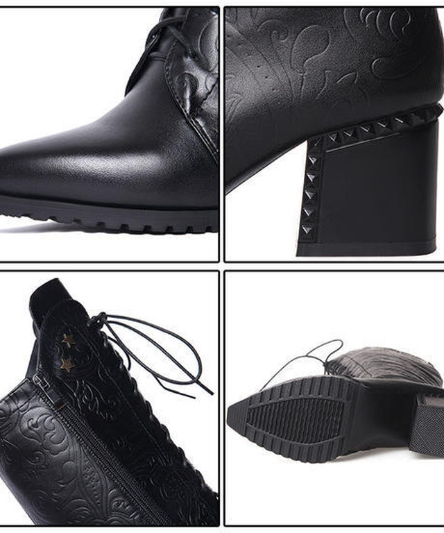 Tim Vincentさん着用 ロック ファッション モード レースアップ ロング ブーツ シューズ 靴 黒 ブラック 茶 ブラウン 大人可愛い エレガント 秋冬 Lon13 Top Mode